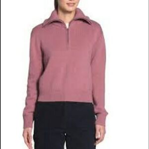 The North Face Crestview Quarter Zip Sweater Wool Pink Size XS